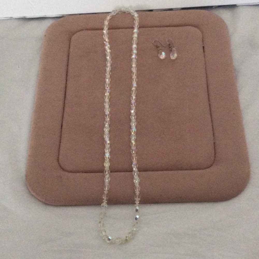 Vintage Crystal Necklace and Earrings